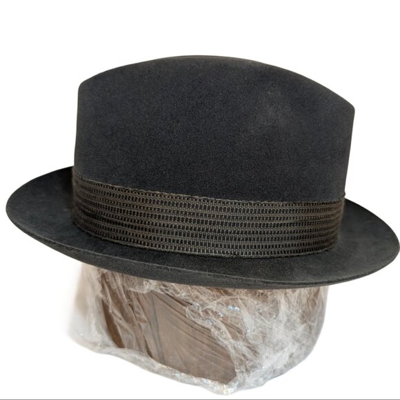 Lightly Worn Grey PolkaP Davos Fedora - Polish made, size 57 (fits like 56) - Picture 1 of 7